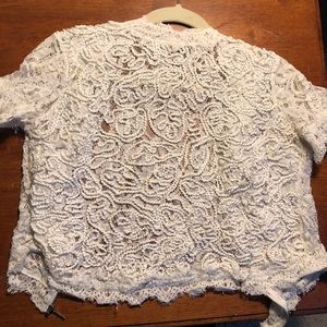 White Lace Zara Crop Top - Barely Worn!